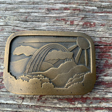Load image into Gallery viewer, Vintage Rainbow Brass Belt Buckle
