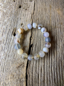 Marine Chalcedony Beaded Bracelet