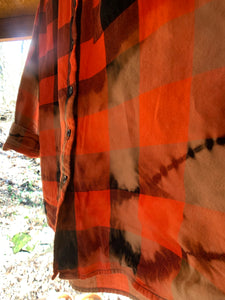 C&P Distressed Flannel - Red & Black