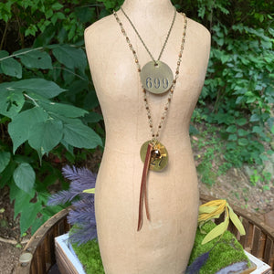 Brass Tag Collection Necklace #699