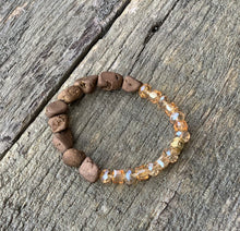 Load image into Gallery viewer, Bronze Natural Agate Bracelet
