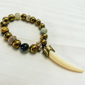 Unique Handcrafted Multi-Stone Beaded Bracelet