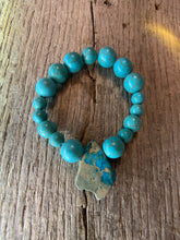 Load image into Gallery viewer, Turquoise Bracelet with Large Stone Accent