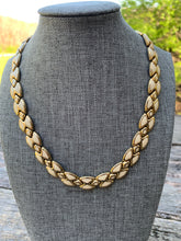 Load image into Gallery viewer, Vintage Cream Enamel &amp; Gold Necklace