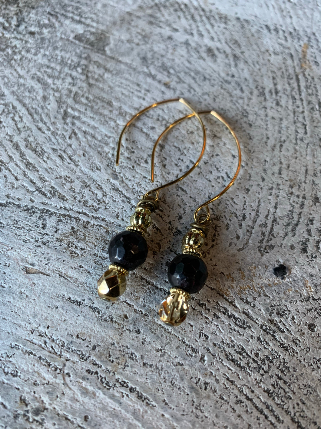 Garnet & Gold Earrings