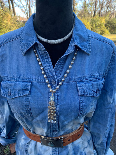 Vintage Pearl Tassel Necklace