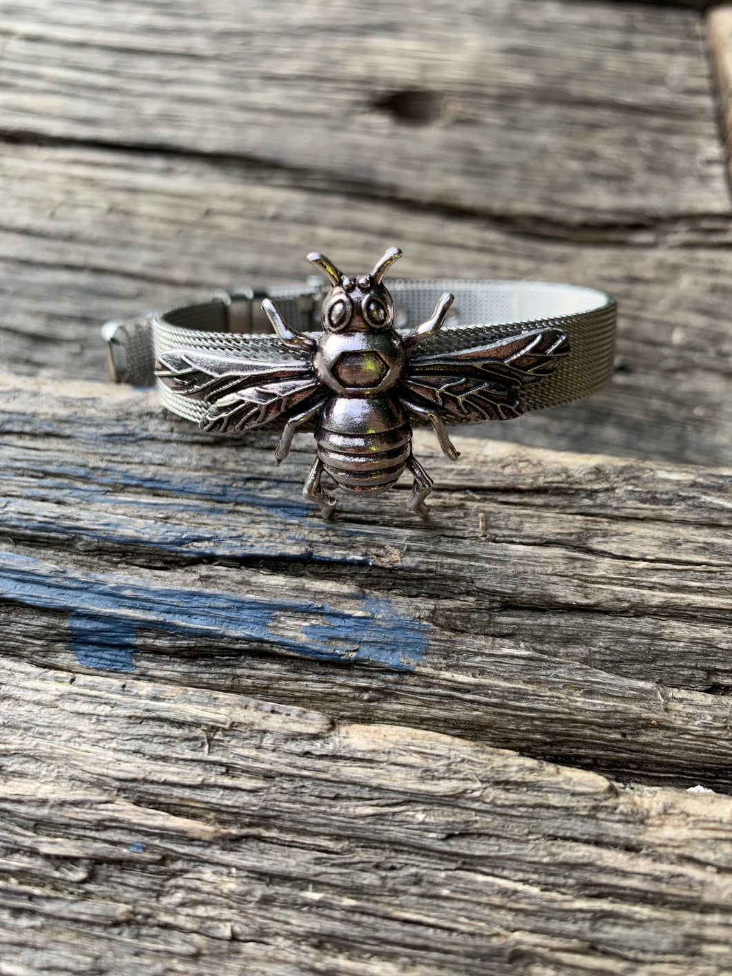 “Buckled Bee” Silver Bracelet