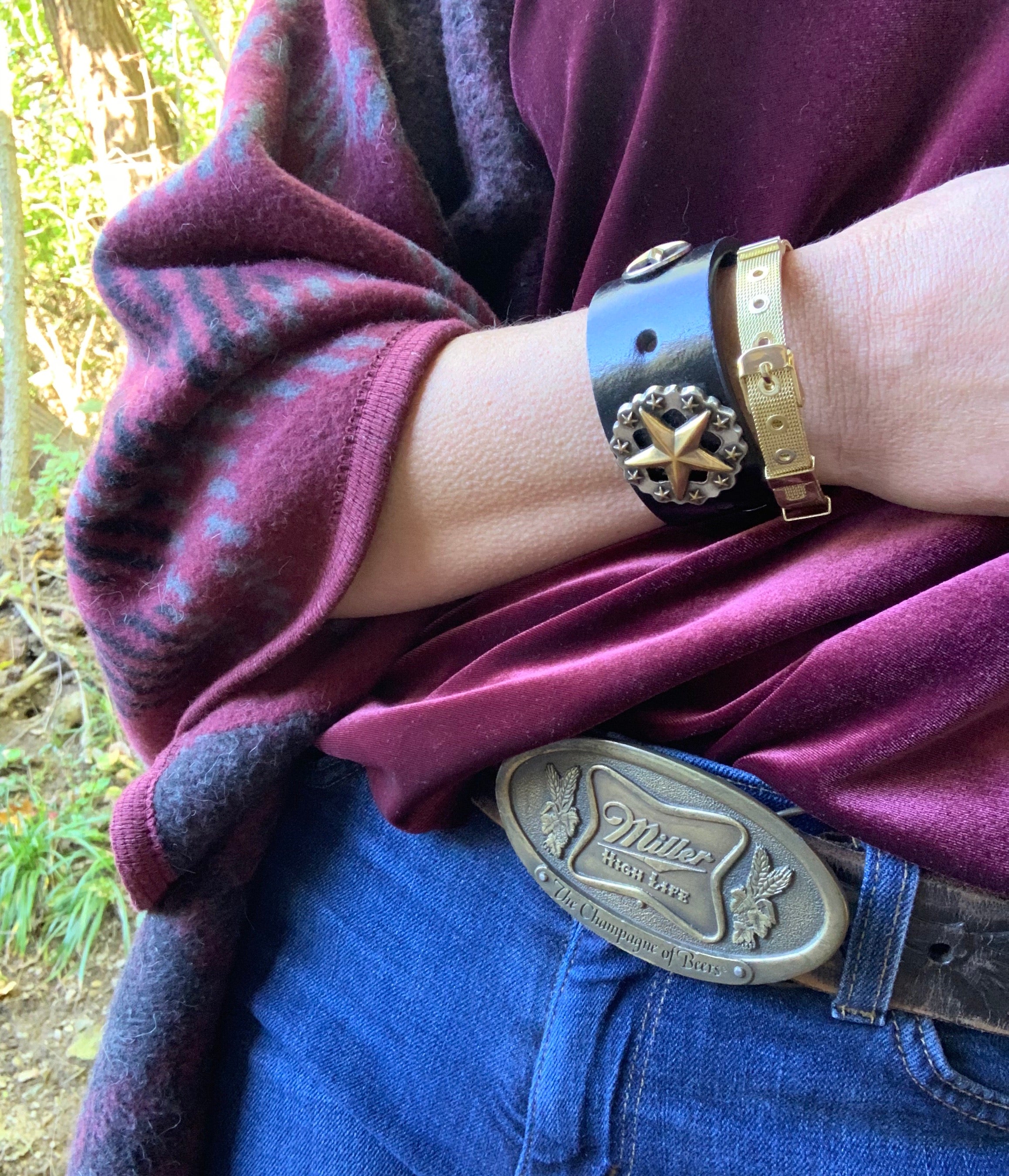 Vintage Belt Buckle Miller The Steve Miller Band Vintage Belt Buckle – The Lotus Boutique main image 2