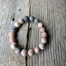 Load image into Gallery viewer, Beaded Bracelet Crafted from Pink Zebra Matte Semi-Precious Stone Beads