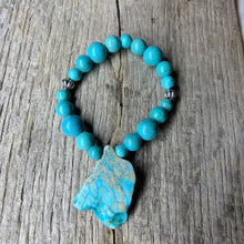 Load image into Gallery viewer, Turquoise Bracelet with Large Stone Accent