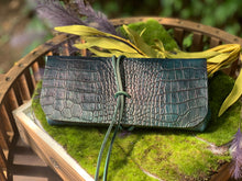 Load image into Gallery viewer, “The Priscilla” Custom Dyed Crocodile Embossed Leather