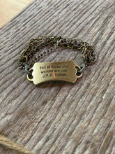 Load image into Gallery viewer, “Not all those who wander are lost” Chain Bracelet
