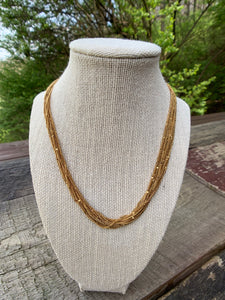 Gorgeous Vintage Layered Gold Chain Necklace
