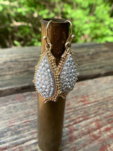 Load image into Gallery viewer, Teardrop Gold &amp; Rhinestone Earrings