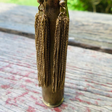 Load image into Gallery viewer, Private Collection Vintage Brass Tassel Earrings