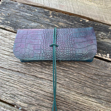 Load image into Gallery viewer, “The Priscilla” Custom Dyed Crocodile Embossed Leather