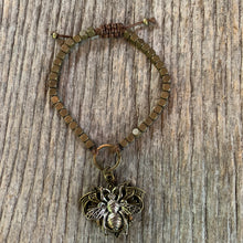 Load image into Gallery viewer, “Busy Bee” Metal Beaded Adjustable Bracelet