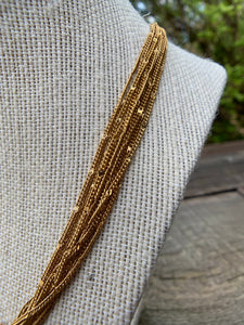 Gorgeous Vintage Layered Gold Chain Necklace